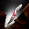 Silver & Red Folding Pocket Knife