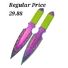 AEROBLADES Rainbow Throwing Knives (2)