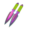 Rainbow Throwing Knives Set (2pc)