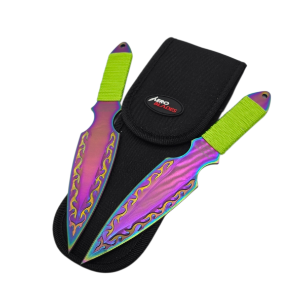 Rainbow Throwing Knives Set (2pc)
