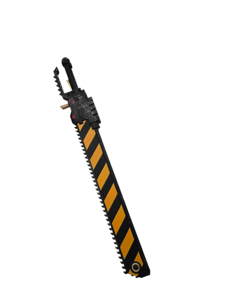 Striped Serrated Foam Sword