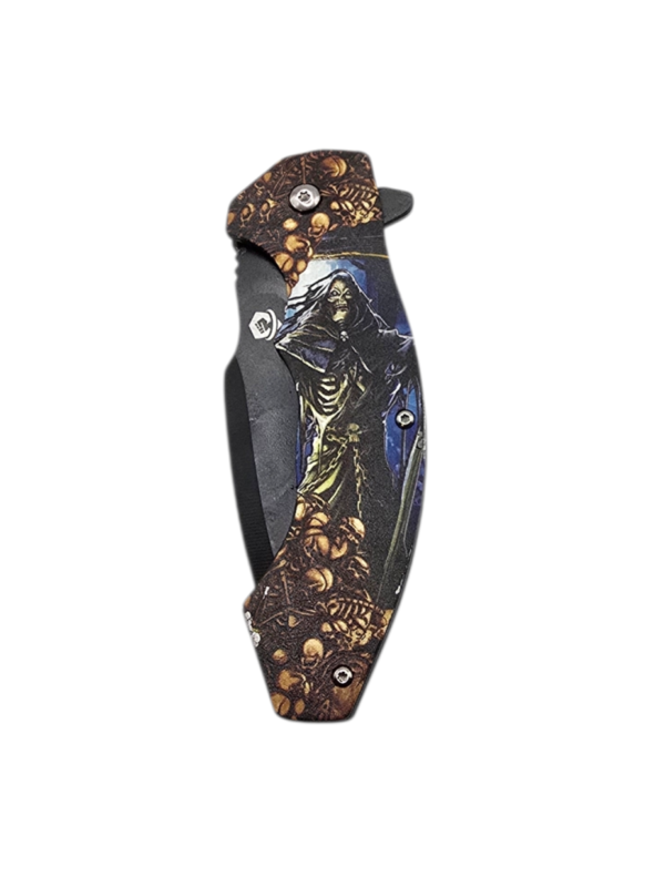 Keeper Of The Skulls Folding Pocket Knife
