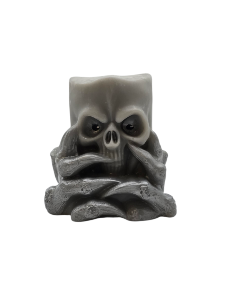 Silver OctoSkull Candle( Soywax Pillar Candle)