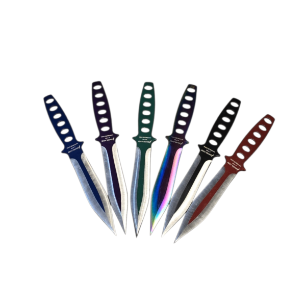 Multicoloured Throwing Knives 12pc Set!