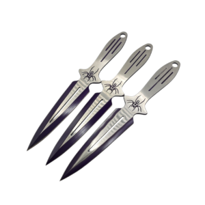 Two-Tone Purple Spider Throwing Knives Set (3pc)