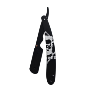 Black Barber Style Straight Edge Razor