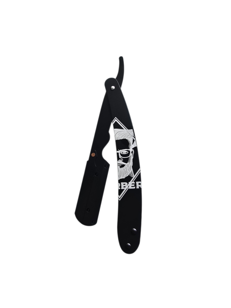Black Barber Style Straight Edge Razor