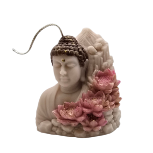 Great Buddha W/ Lotuses Pillar Candle