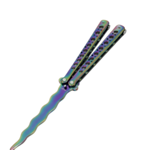 Rainbow Punch-Through Design Foldable Knife