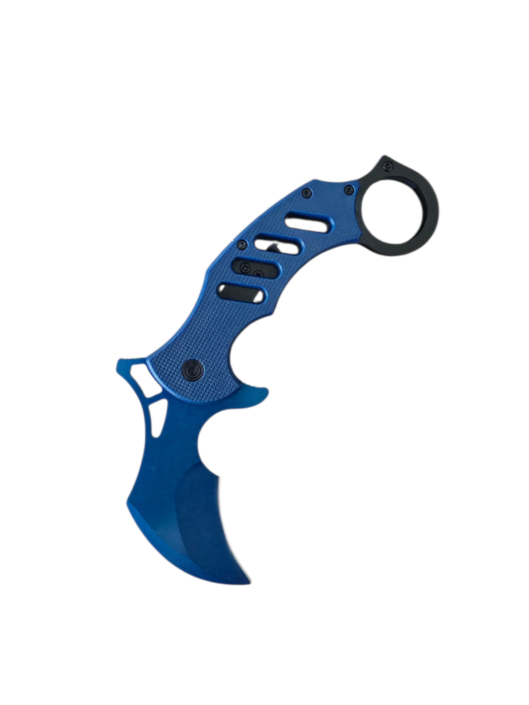 Vanta Blue Karamit Folding Pocket Knife