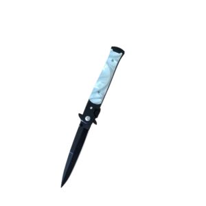 Black N' White Folding Pocket Knife