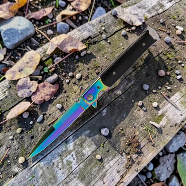 Folding Pocket Knife – Rainbow Colour Design